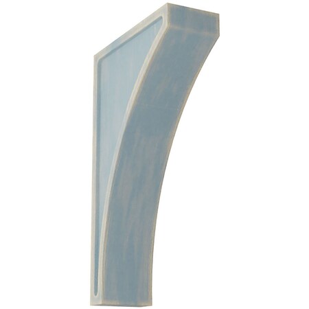 Ekena Millwork 3"W x 8 1/2"D x 14"H Jumbo Lawson Wood Vintage Decor Corbel, Driftwood Blue CORWD03X08X14LWBU